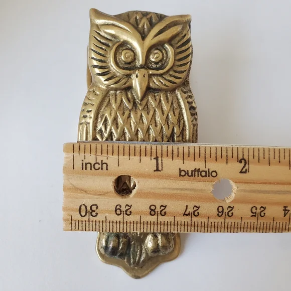 Vintage Brass Owl Memo Holder Paper Clip Office Helper 🦉 - Picture 8 of 8